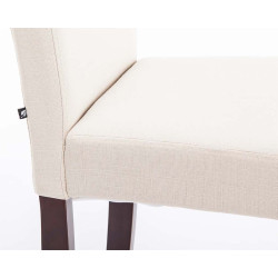 Lot de 2 chaises de salle à manger Ina en tissu cappuccino | crème
