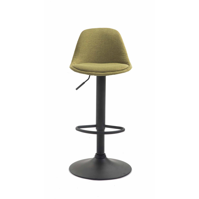 Tabouret de bar Kiel tissu noir vert