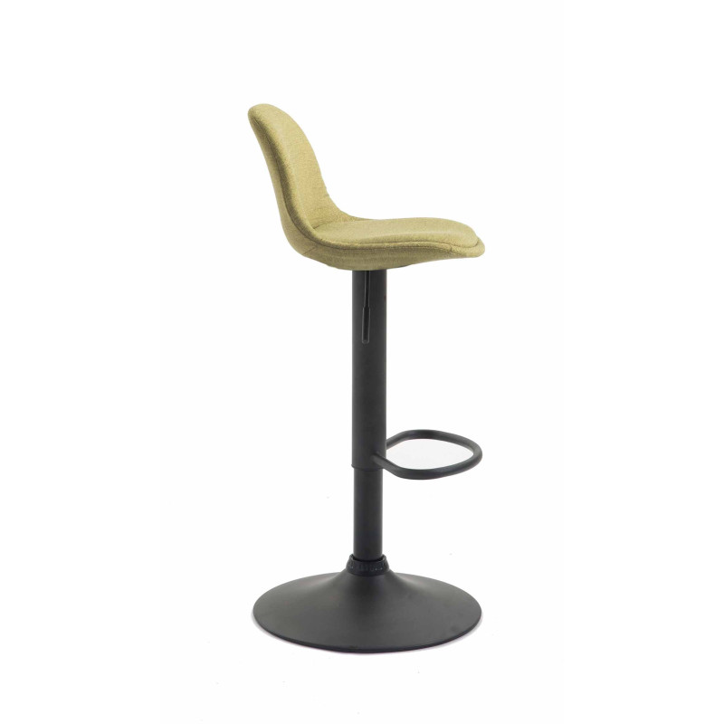 Tabouret de bar Kiel tissu noir vert