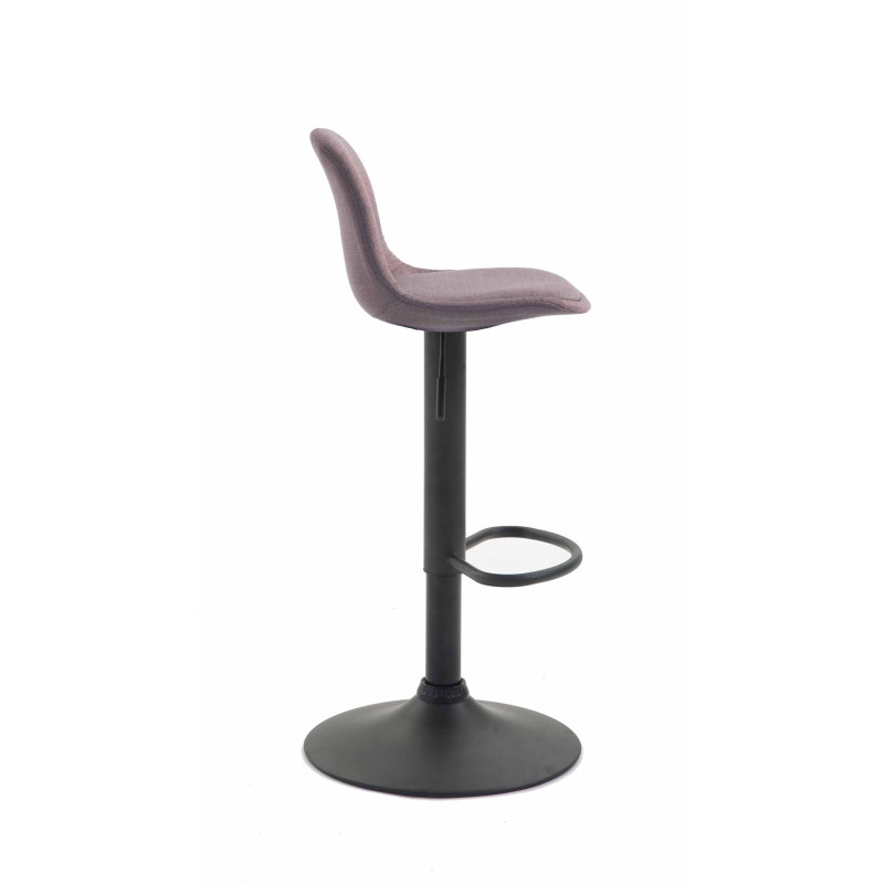 Tabouret de bar Kiel tissu noir marron