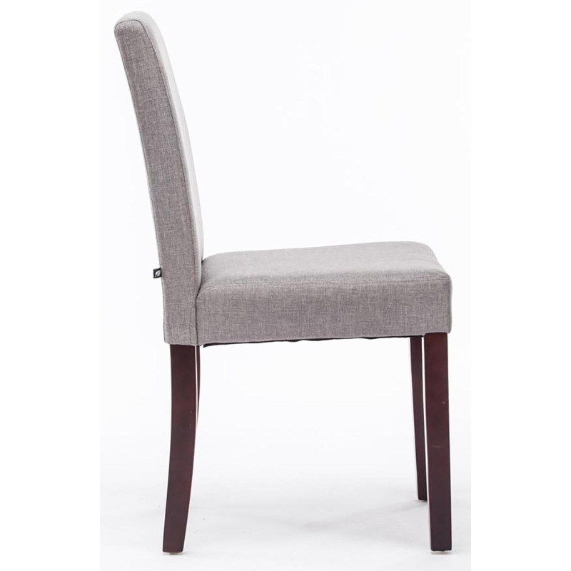 Lot de 4 chaises de salle à manger Ina en tissu cappuccino | gris clair