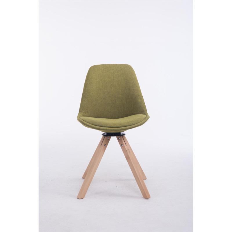 Chaise visiteur Troyes Pivotante Natura Tissu Carré vert