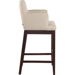 Tabouret de bar Laredo tissu crème antique