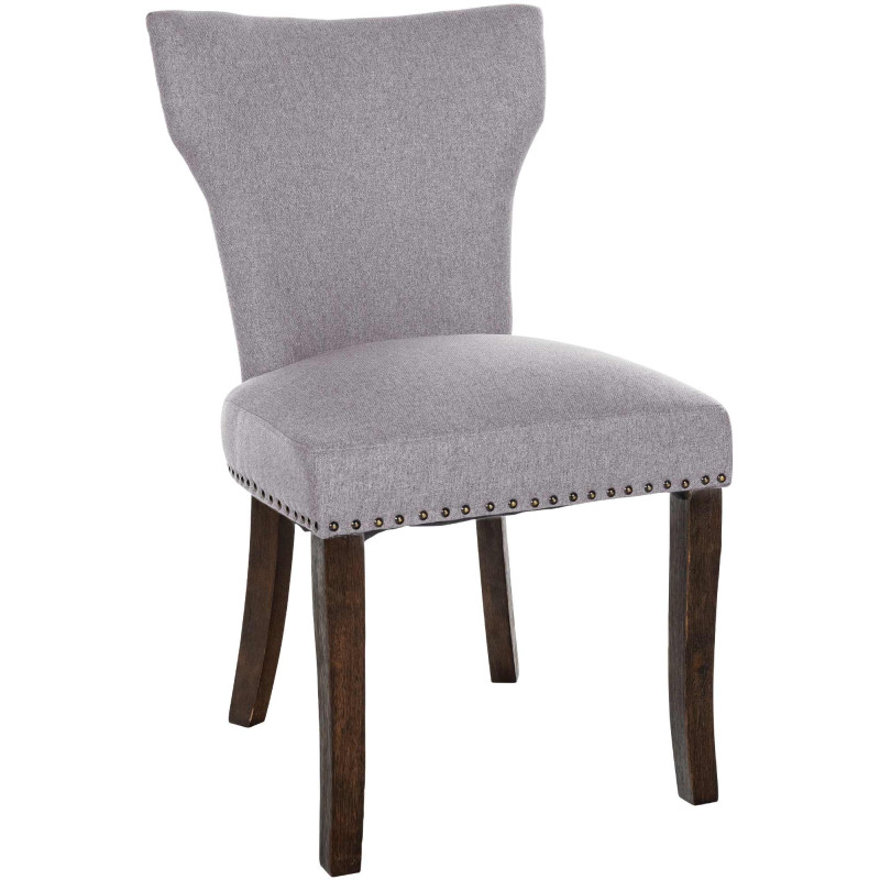 Chaise de salle à manger Zadar en tissu antique foncé | gris