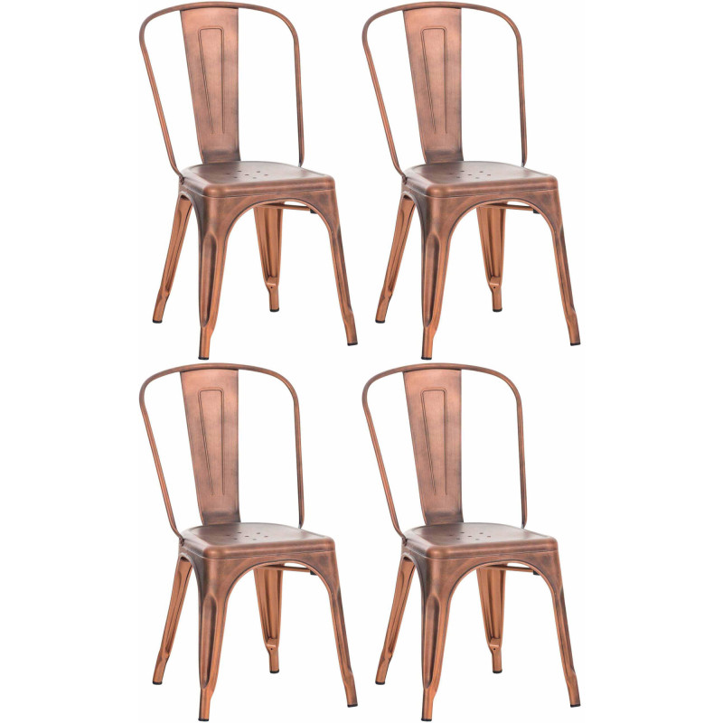 Ensemble de 4 chaises Benedikt cuivre