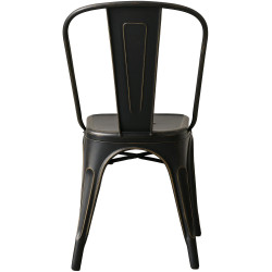 Ensemble de 4 chaises Benedikt en noir antique et or