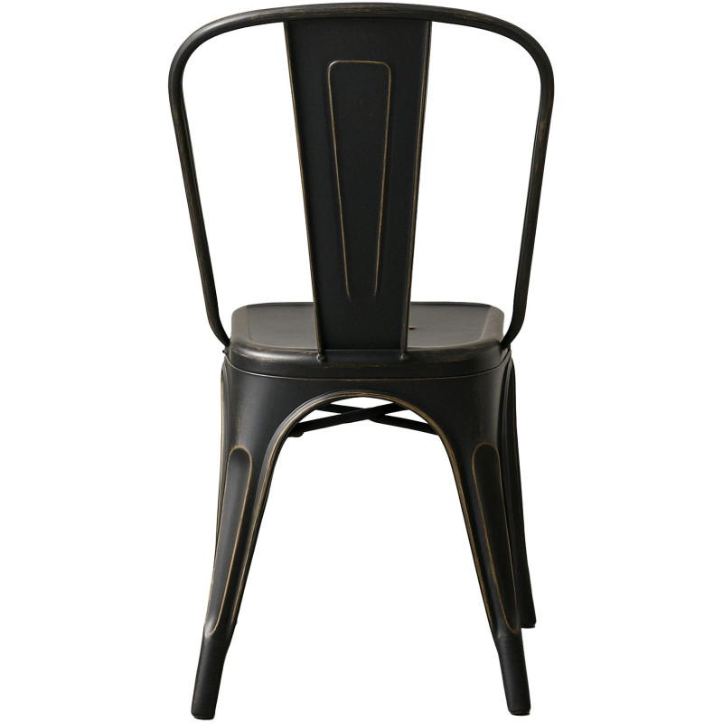 Ensemble de 4 chaises Benedikt en noir antique et or