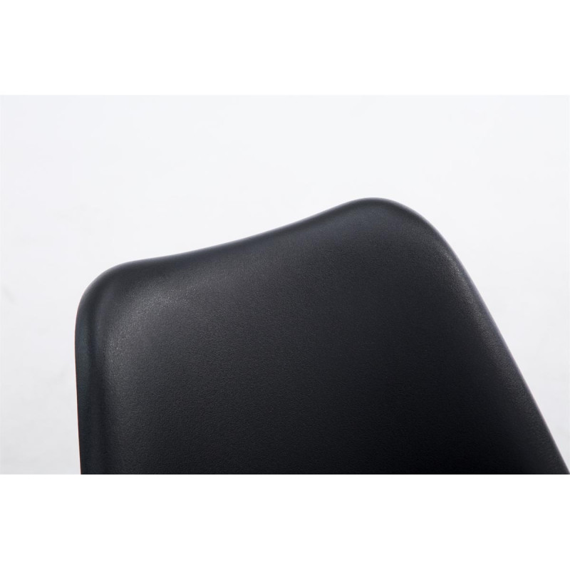 Chaise visiteur Borneo V2 en similicuir noyer noir