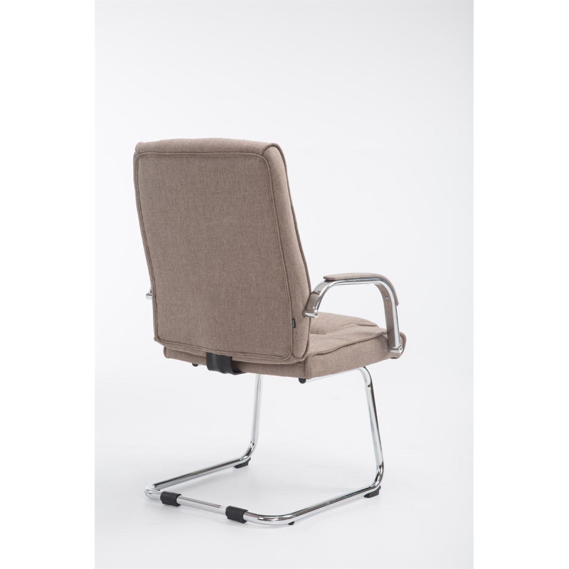 Chaise visiteur Attila tissu taupe