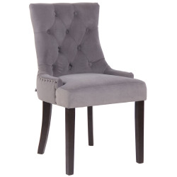 Chaise de salle à manger en velours Aberdeen antique | gris