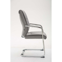 Chaise visiteur XL Anubis tissu gris