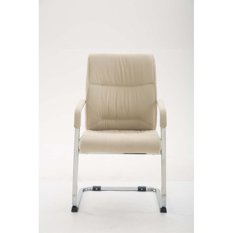 Chaise visiteur XL Anubis tissu crème