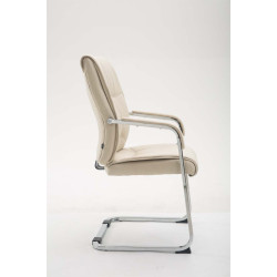 Chaise visiteur XL Anubis tissu crème