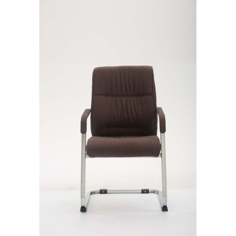 Chaise visiteur XL Anubis en tissu marron