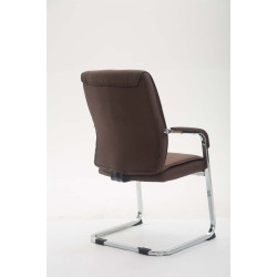Chaise visiteur XL Anubis en tissu marron