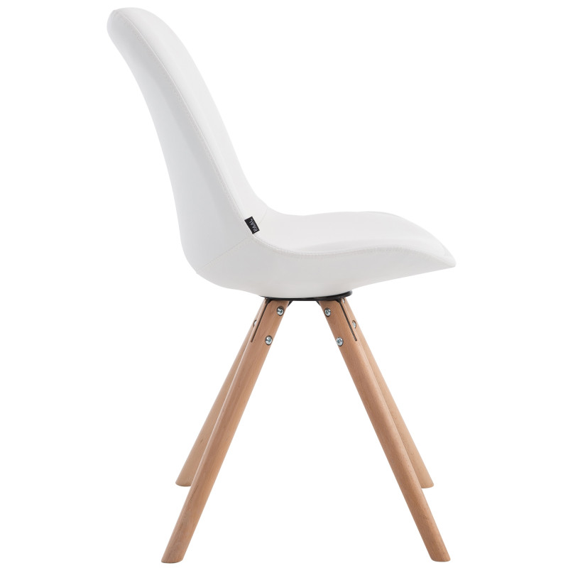 Chaise visiteur Laval Natura Ronde blanche