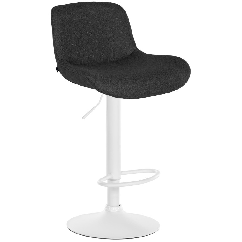 Tabouret de bar Solon velours blanc noir