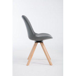 Chaise visiteur Calais pivotante Natura Square grise