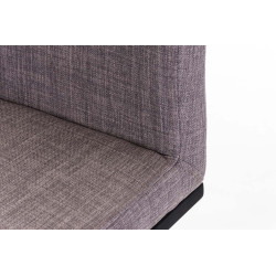 Tabouret de bar Panama B en tissu gris