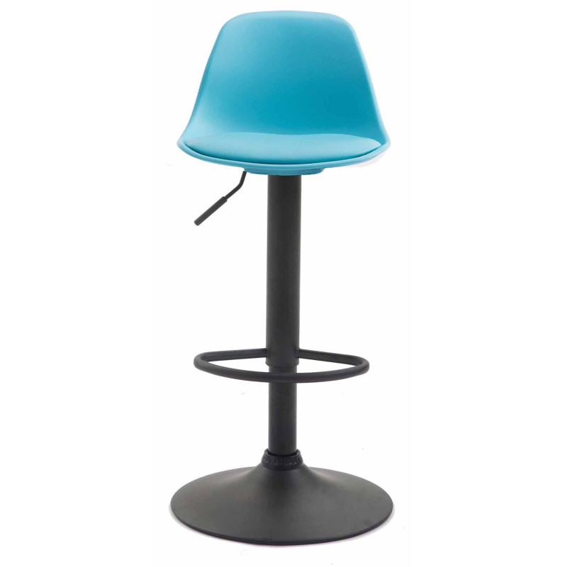 Lot de 2 tabourets de bar Kiel plastique noir bleu