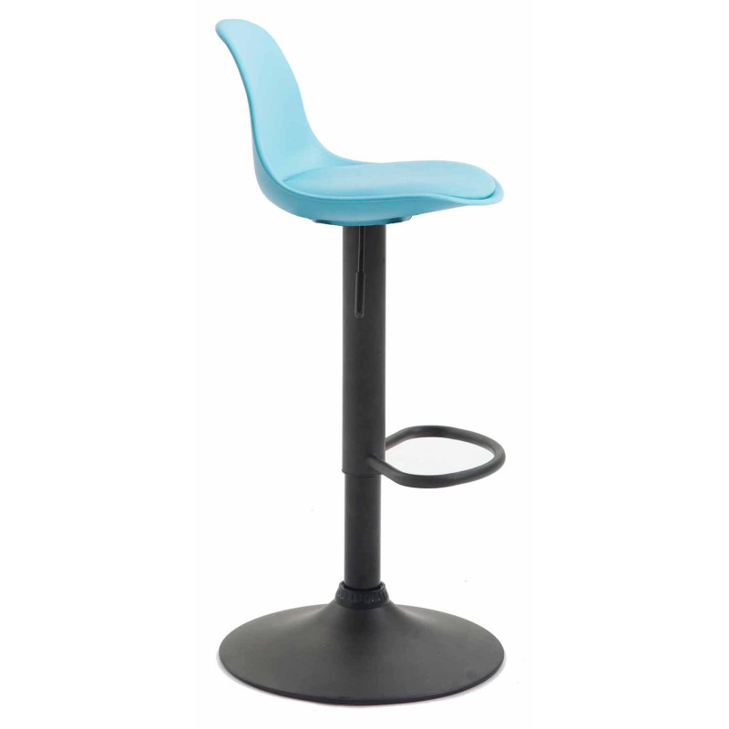 Lot de 2 tabourets de bar Kiel plastique noir bleu