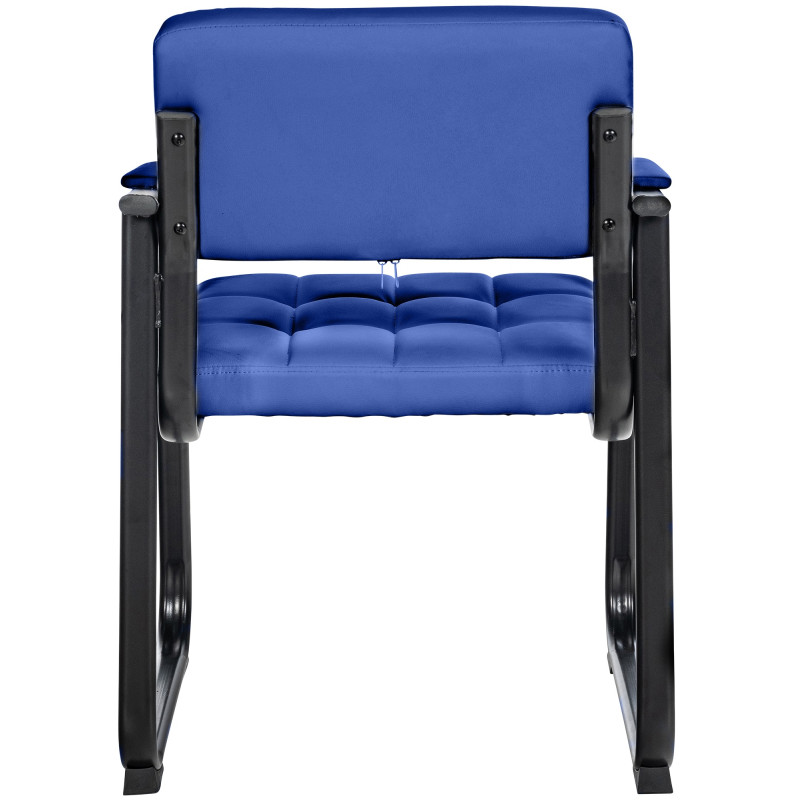 Sedia da visita Canada B in ecopelle blu