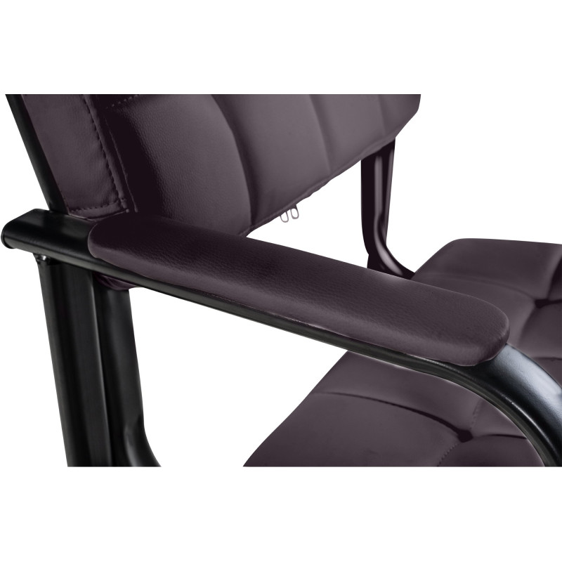 Chaise visiteur Canada B en cuir synthétique marron