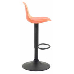 Lot de 2 tabourets de bar Kiel plastique noir orange