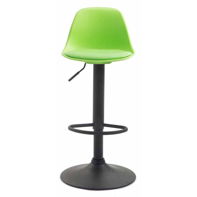 Lot de 2 tabourets de bar Kiel en plastique noir vert