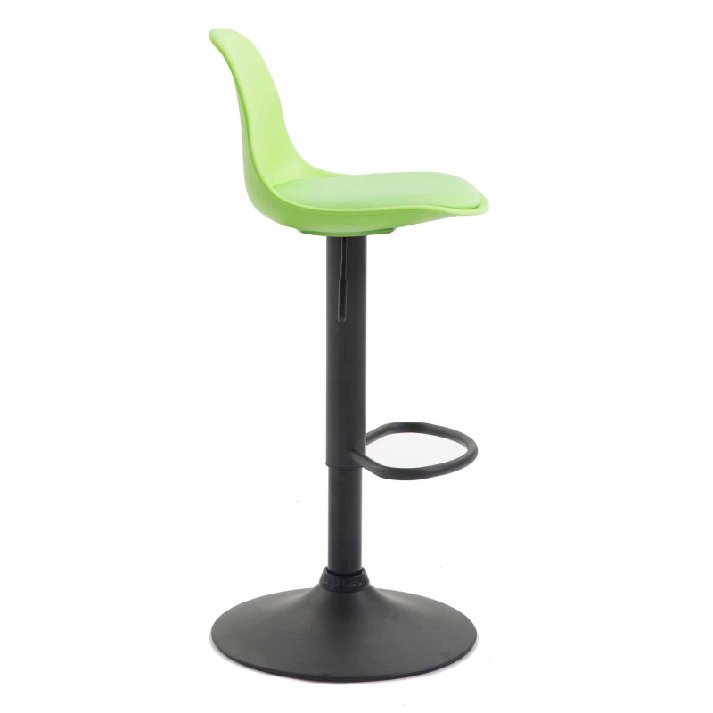 Lot de 2 tabourets de bar Kiel en plastique noir vert