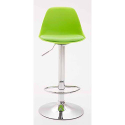 Lot de 2 tabourets de bar Kiel en plastique chromé vert