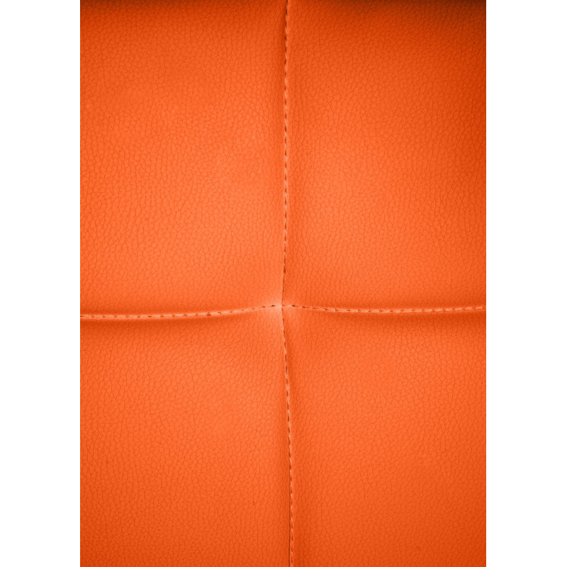 Silla de visitante Canada B en cuero artificial naranja