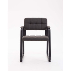 Silla de visita Canadá B, tela gris oscuro