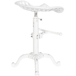 Lot de 2 tabourets de bar Butch, blanc antique