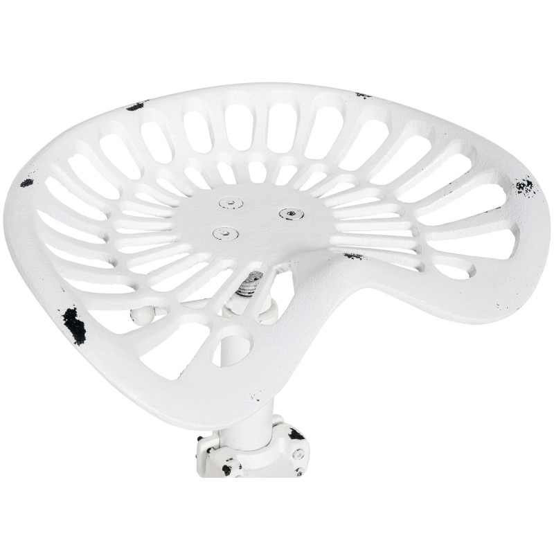 Lot de 2 tabourets de bar Butch, blanc antique