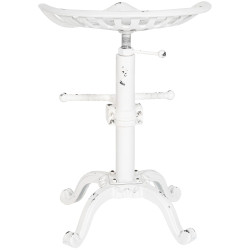 Lot de 2 tabourets de bar Butch, blanc antique