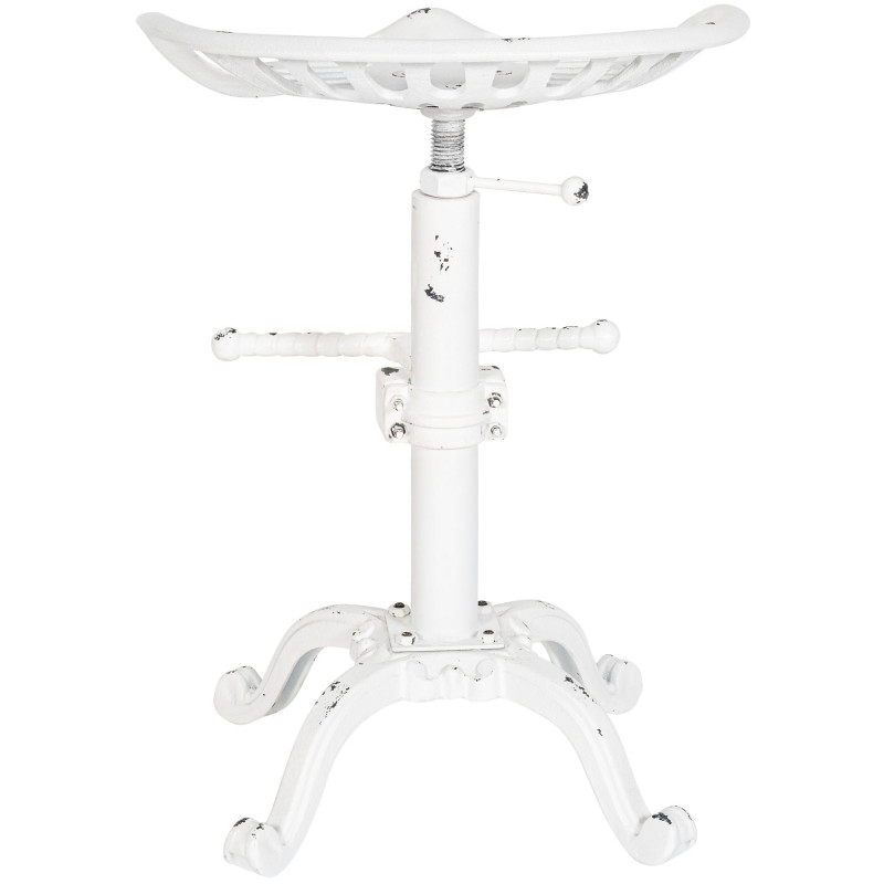 Lot de 2 tabourets de bar Butch, blanc antique