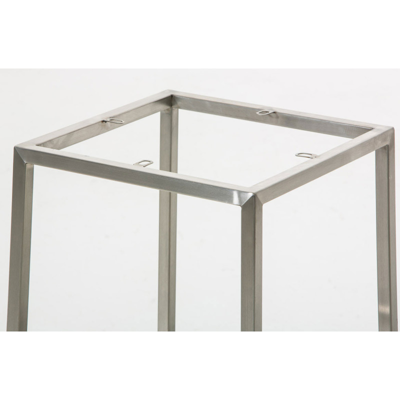 Lot de 2 tabourets de bar Montréal 85 tissu acier inoxydable gris