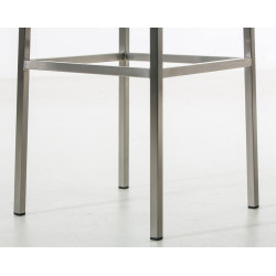 Lot de 2 tabourets de bar Montréal 85 tissu acier inoxydable gris
