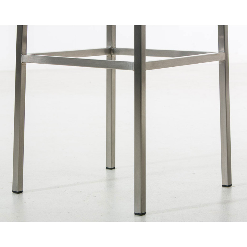 Lot de 2 tabourets de bar Montréal 85 tissu acier inoxydable gris