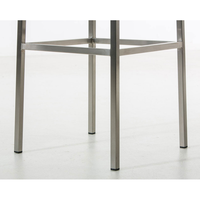 Lot de 2 tabourets de bar Montréal 85 tissu acier inoxydable gris foncé