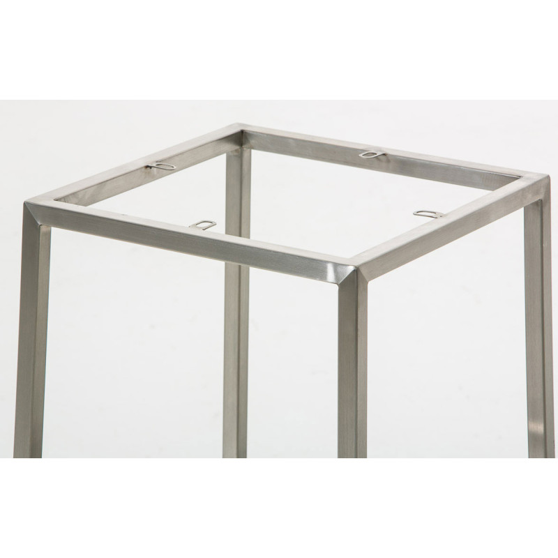 Ensemble de 2 tabourets de bar Montréal 85 tissu acier inoxydable bleu