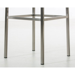 Ensemble de 2 tabourets de bar Montréal 85 tissu acier inoxydable bleu