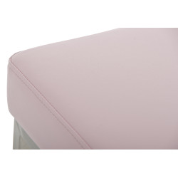 Ensemble de 2 tabourets de bar Montréal 85 similicuir acier inoxydable rose