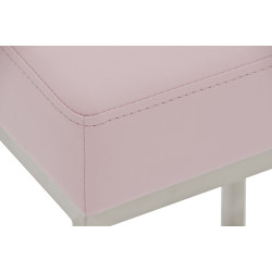 Ensemble de 2 tabourets de bar Montréal 85 similicuir acier inoxydable rose
