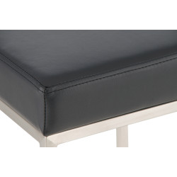 Ensemble de 2 tabourets de bar Montréal 85 similicuir acier inoxydable noir