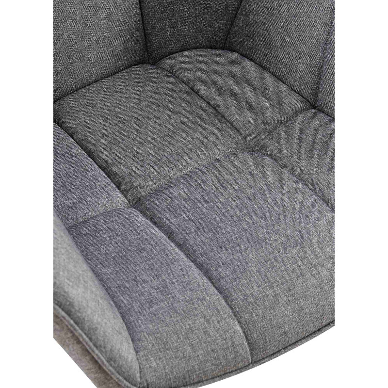 Chaise de salle à manger en tissu Roseville | gris foncé