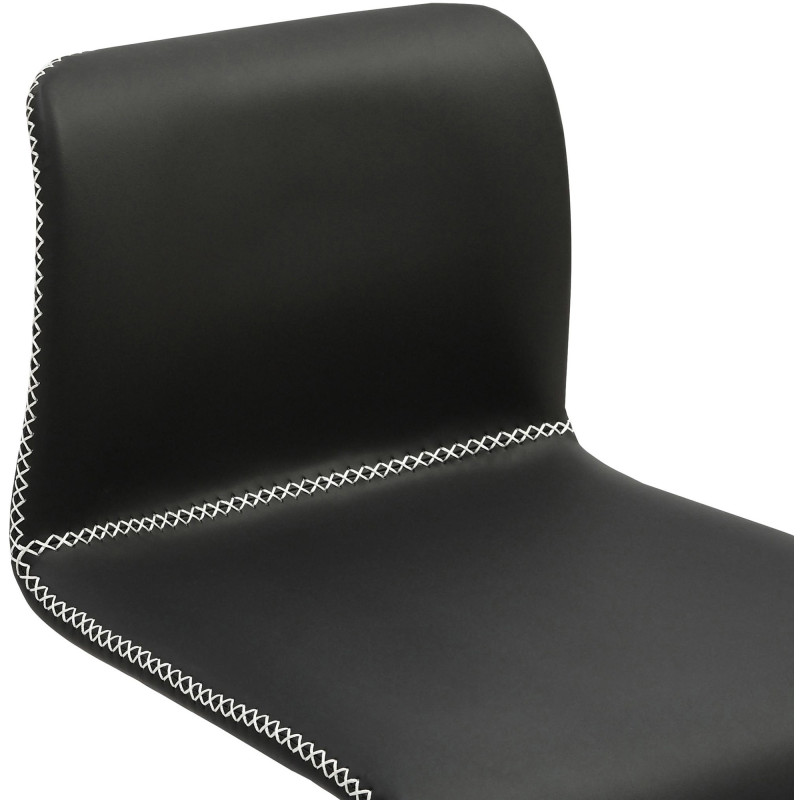Tabouret de bar Henchy, simili cuir noir