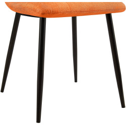 Lot de 2 chaises de salle à manger en tissu Tilde | orange
