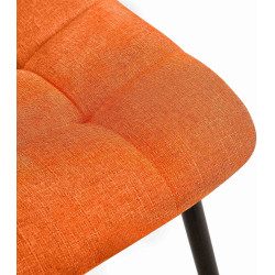 Lot de 2 chaises de salle à manger en tissu Tilde | orange